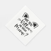 右ミュー子猫か猫好きかわいい スタンダードランチョンナプキン (角)