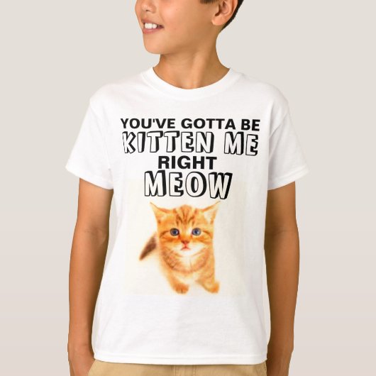 右ミュー猫Tシャツを私に子猫 Tシャツ (正面)