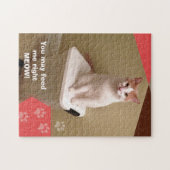 右ミュー食べ物を与えキャットジグソーパズル ジグソーパズル (横)