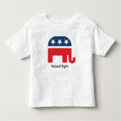 右上共和党おもしろい子のユースシャツ トドラーTシャツ (正面)