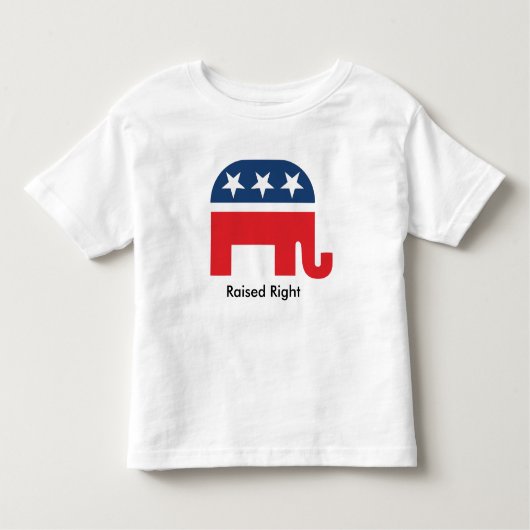 右上共和党おもしろい子のユースシャツ トドラーTシャツ (正面)