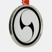 右二つ巴(地抜き) メタルオーナメント (右)