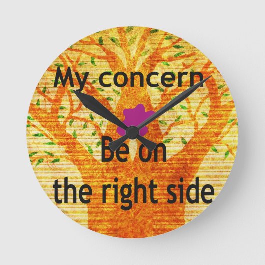 右側にある ラウンド壁時計 (正面)