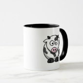 右利きのかわいい牛のマグ マグカップ (正面右)