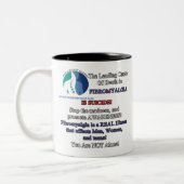 右利きのコーヒー・マグ-線維筋痛及び自殺 ツートーンマグカップ (左)