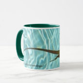 右利きの水泳のトカゲのマグ マグカップ (正面左)