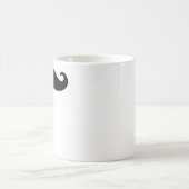 右利きの髭のマグ コーヒーマグカップ (中央)
