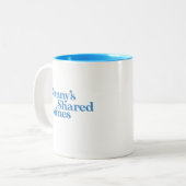 右利きの2音マグブルー ツートーンマグカップ (正面左)