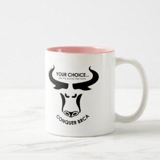 右利きのBRCA Previvorのコーヒーカップ ツートーンマグカップ