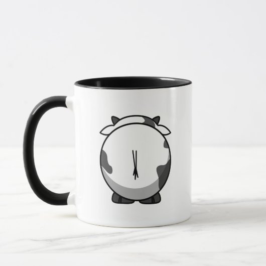 右利き用のかわいい牛マグカップ マグカップ (左)