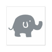 右向きかわいい灰色の象 セルフインキングスタンプ (デザイン)