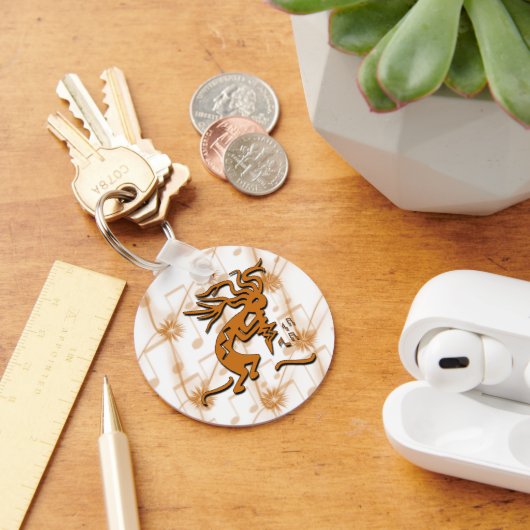 右向きココペリミュージシャン音付き キーホルダー (デスク)