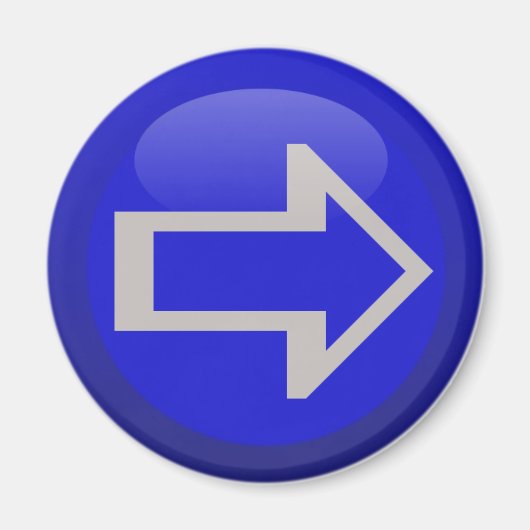 右向き上離れ向き矢印 マグネット (正面)