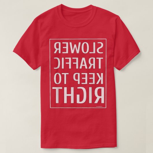 右向き保道路へのトラフィックの遅さSign5467 Tシャツ (デザイン正面)