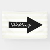 右向き矢印のバナ結婚ー 横断幕 (横)