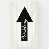 右向き矢印のバナ結婚ー 横断幕 (縦)