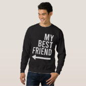 右向最高のき矢印を持つ私の友人Bestie De スウェットシャツ (正面フル)