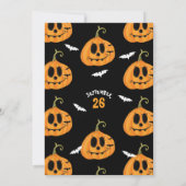 右夜怖いハロウィーンパンプキンカービングパーティー 招待状 (裏面)