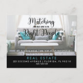 右実在家の発表に一致する不動産 案内ポストカード (正面)