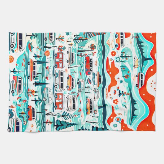 右室走行 キッチンタオル (横)