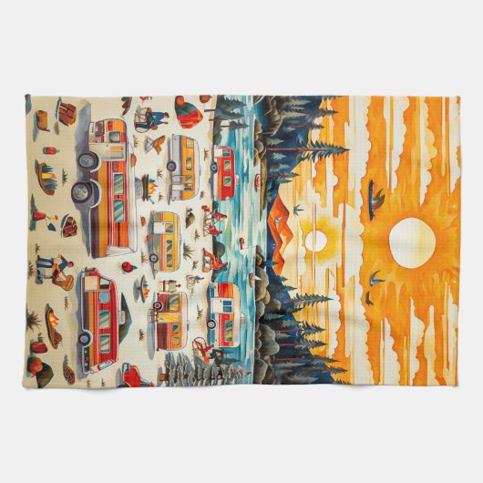 右室走行 キッチンタオル (横)