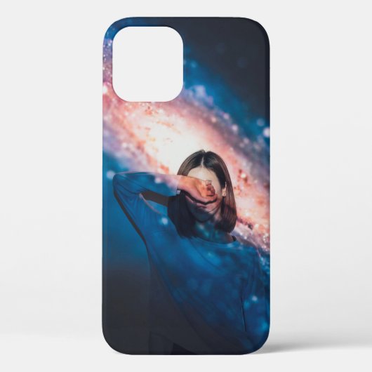 右手で顔をガラで覆う女性 Case-Mate iPhoneケース (裏面)