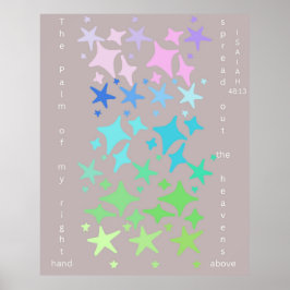 右手のひらで天を広げた ポスター