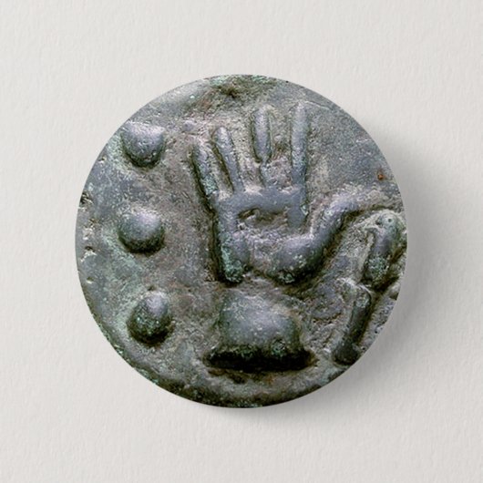 右手のAES墓地 缶バッジ (正面)