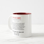 右扱われる厚勘定書を出されたオウムのマグ ツートーンマグカップ (正面左)