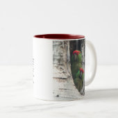 右扱われる厚勘定書を出されたオウムのマグ ツートーンマグカップ (正面右)