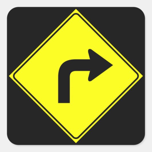 右折のみ スクエアシール (正面)