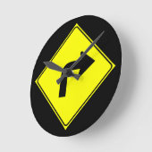 右折のみ ラウンド壁時計 (傾斜)