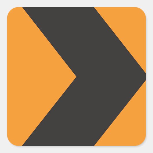 右折ロードサインシール スクエアシール (正面)