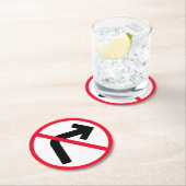 右折禁止標識 |丸カスタムコースター ラウンドペーパーコースター (インサイチュ)