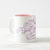 右最高のスワイプおもしろいEver Giral Love引用文 ツートーンマグカップ (正面左)