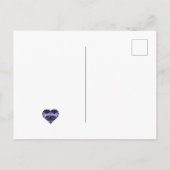 右最高のスワイプ紫の水色ハートバレンタイン ポストカード (裏面)
