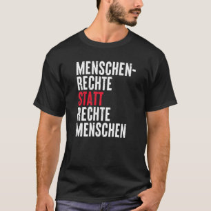 右派ではなく人権ドイツの引用文 Tシャツ