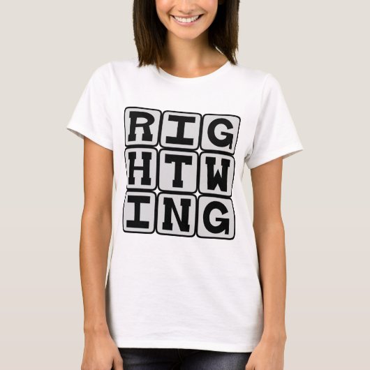 右派、政治的傾向 Tシャツ (正面)