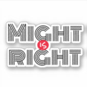 右白やる気を起こさせる黒ステッカー シール (正面)