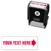 右矢印の自己文字スタンプを持つ任意のスタンプ セルフインキングスタンプ (インサイチュ)