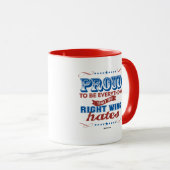 右翼が憎むすべてがあること誇りを持った マグカップ (正面右)