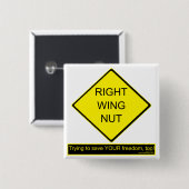 右翼のナット 缶バッジ (正面&裏面)