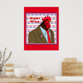 右翼の雄鶏 ポスター (キッチン)