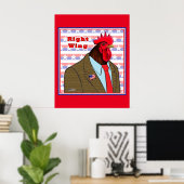 右翼の雄鶏 ポスター (ホームオフィス)