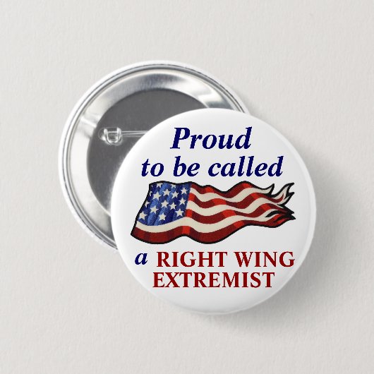 右翼極端家があること誇りを持った 缶バッジ (正面&裏面)