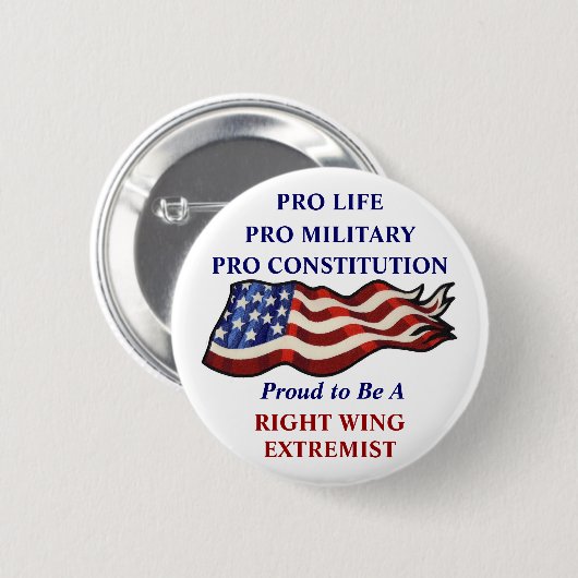 右翼極端家があること誇りを持った 缶バッジ (正面&裏面)