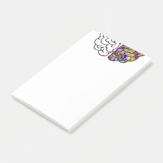 右脳、離れ脳 ポストイット (アングル)