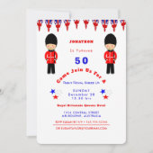 右膝王室の上誕生日 招待状 (正面)