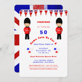 右膝王室の上誕生日 招待状