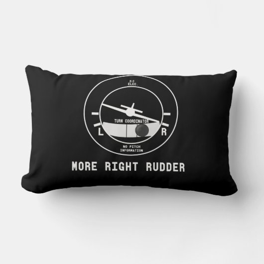 右舵Cfiフライトインストラクターパイロットギフト ランバークッション (正面)
